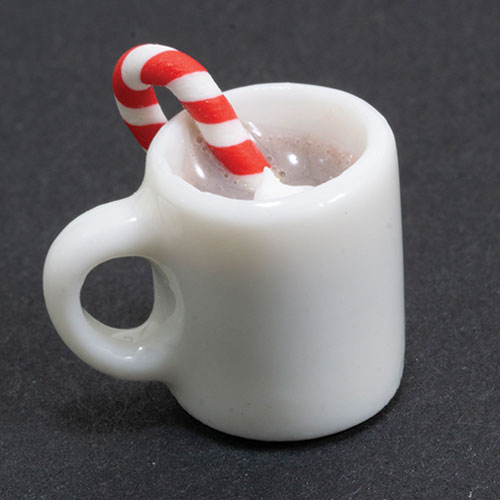 ART223 - Hot Chocolate in Mug with Whipped Cream and Candy Cane