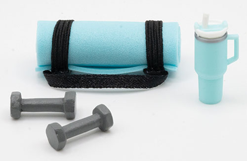 ART305 - Blue Exercise Set - Yoga Mat, Weights, and Tumbler