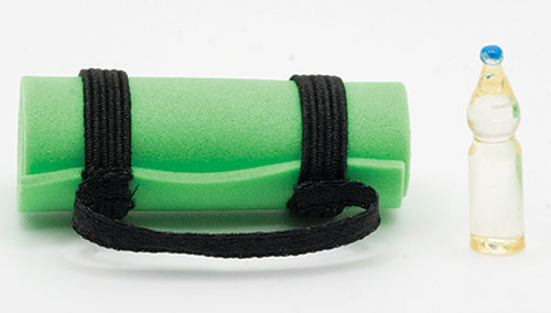 ART307 - Green Yoga Set - Yoga Mat with Water Bottle