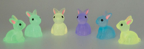 ART308 - Glow-in-the-Dark Rabbit, Assorted 1 Piece