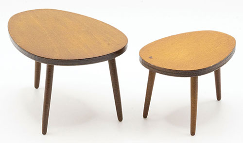 ART419 - Nesting Tables, 2 Piece Set, Walnut