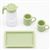 ART429 - Plastic Water Pitcher with Cups and Tray, Light Green