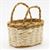 ART431 - Oval Basket with Handles, Cream/Brown