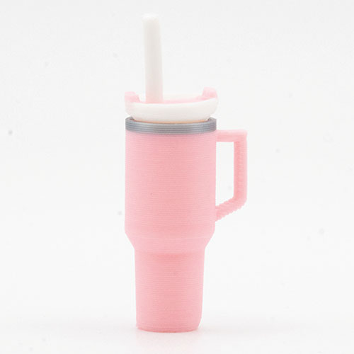 ART433 - Tumbler with Removable Lid and Straw, Pink