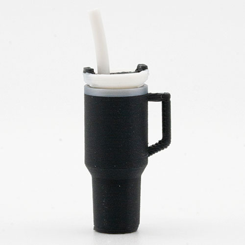 ART436 - Tumbler with Removable Lid and Straw, Black