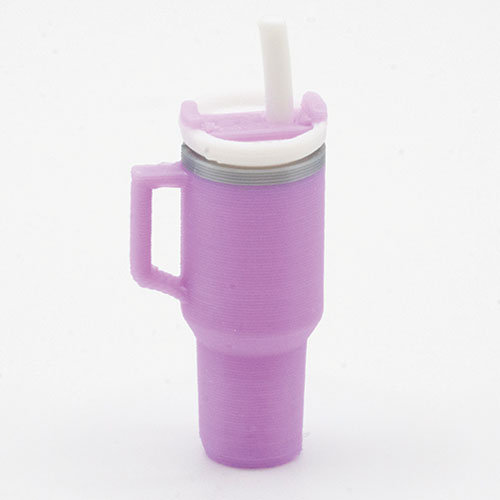 ART437 - Tumbler with Removable Lid and Straw, Purple