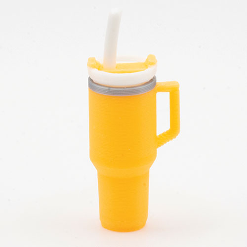 ART438 - Tumbler with Removable Lid and Straw, Orange