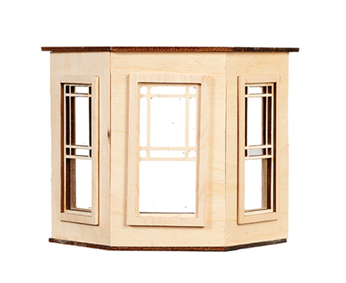 AS484 - Small Bay Window, Flat Top, Prairie Half Square Windows