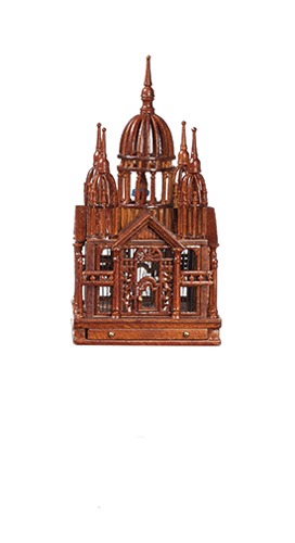 AZJJ06041CWN - Victorian Birdcage/Walnut