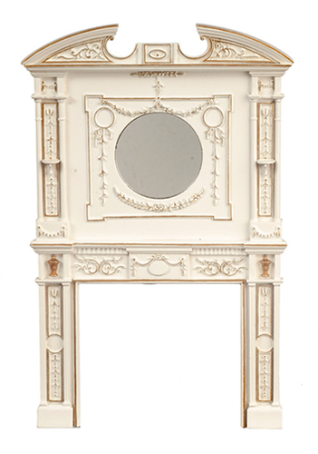 AZJJ07021WHITE - Art Nouveau Fireplace/Wht