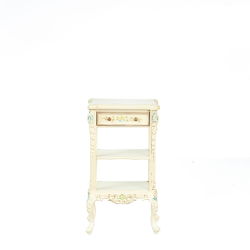 AZJJ09013WF - Serving Cart/White Floral