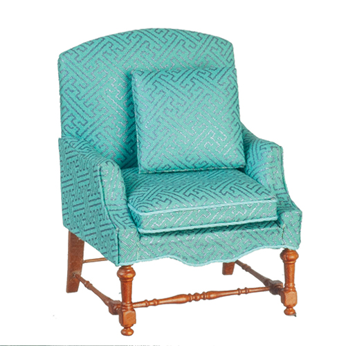 AZJJ09028WNB - Jacobean Armchair/Blue/Wa