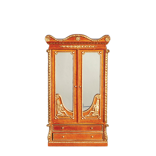 AZJJ09069WNG - Mirror Armoire/Wal/Gold T