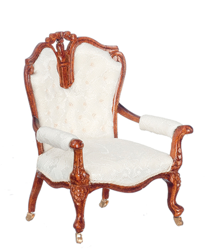 AZJJ31053ACWN - Armchair/White/Walnut