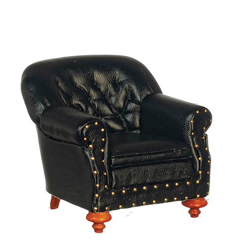 AZJJ31054WNB - 1880 Club Chair/Black/Wal