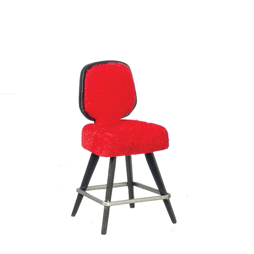 AZJP114BK - Upholstered Bar Stool/Red