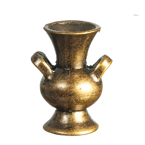 AZS1628 - Ant.Brass Vase W/2 Handle