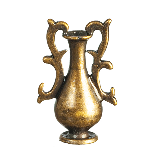 AZS1629 - Ant.Brass Vase W/2 Handle