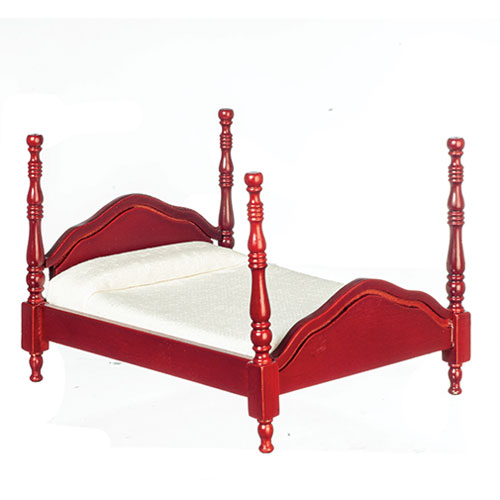 AZT3513 - Cannonball Bed, Mahogany/White