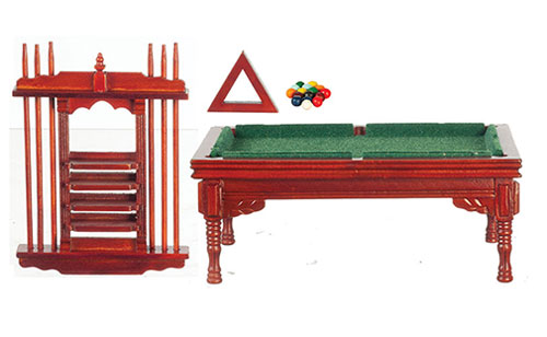 AZT3984 - Pool Table Set/Mahog/Cs