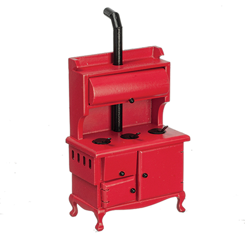 AZT5985 - Wood Stove, Red