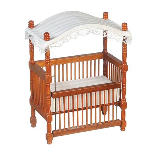 AZT6133 - Canopy Crib/White Fab/Wal