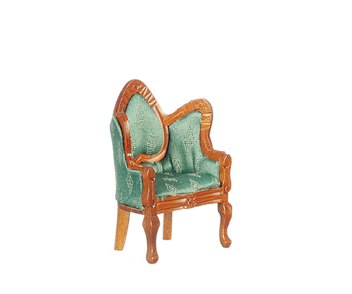 AZT6494 - Victorian Heart Armchair, Gr/Walnut