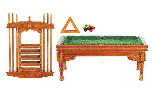 AZT6984 - Pool Table Set/Walnut/Cs