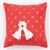 BB80011 - Pillow, Red With Gold Dots