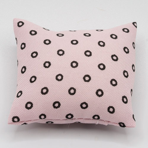 BB80043 - Pillow: Pink with Black Circles