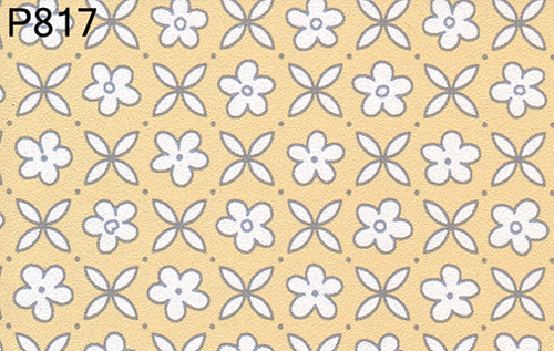 BH817 - Prepasted Wallpaper, 3 Pieces: Yellow Flowers