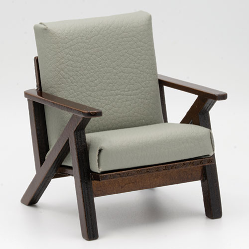 CLA12049 - Walnut Chair, Light Gray  ()