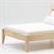CLA12058 - Bed, Unfinished with White Mattress and 3 Pillows