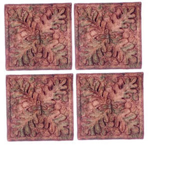 FCA4016GA - Floor Tile 4 Pcs, Fern, Gray