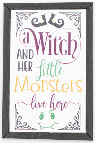 KCMHL11 - Witches and Her Monsters Picture, Black Frame