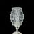 MH51041 - LED Battery Modern Silver Art Deco Table Lamp with Wand, Cr1632 Battery Included, 3 Volt