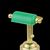 MH51097 - LED Battery Desk Light with Wand, Brass with Green Shade, CR1632 Battery Included, 3 Volt