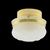 MH54010 - LED Battery 3-Volt Frosted Round Ceiling Light with Wand, Brass, CR1632 Battery Included, 3 volt