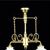 MH56049 - LED Battery 2 Down Arm Chandelier with Wand, Brass, CR1632 Battery Included, 3 Volt